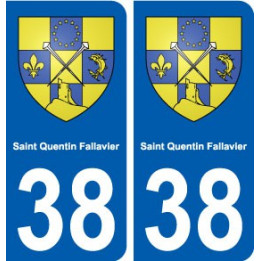 38 Saint-Quentin-Fallavier blason ville autocollant plaque stickers
