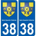 38 Saint-Quentin-Fallavier blason ville autocollant plaque stickers