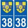 38 Saint-Quentin-Fallavier blason ville autocollant plaque stickers