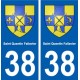 38 Saint-Quentin-Fallavier blason ville autocollant plaque stickers