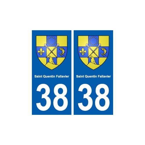 38 Saint-Quentin-Fallavier blason ville autocollant plaque stickers