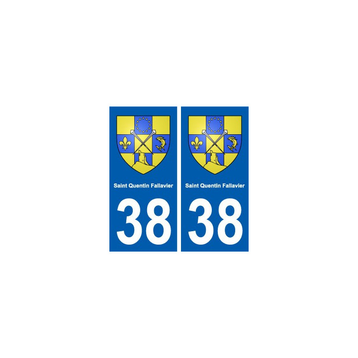 38 Saint-Quentin-Fallavier blason ville autocollant plaque stickers