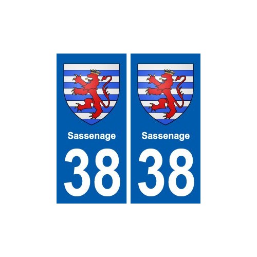 38 Sassenage logo ville autocollant plaque stickers