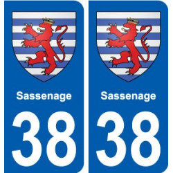 38 Sassenage blason ville autocollant plaque stickers