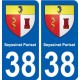 38 Seyssinet-Pariset blason ville autocollant plaque stickers