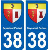 38 Seyssinet-Pariset blason ville autocollant plaque stickers