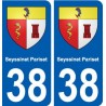 38 Seyssinet-Pariset blason ville autocollant plaque stickers
