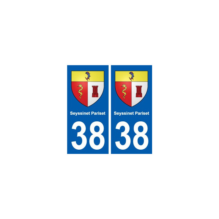 38 Seyssinet-Pariset blason ville autocollant plaque stickers