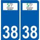 38 Seyssinet-Pariset logo ville autocollant plaque stickers