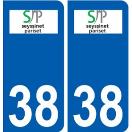 38 Seyssinet-Pariset logo ville autocollant plaque stickers