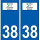 38 Seyssinet-Pariset logo ville autocollant plaque stickers