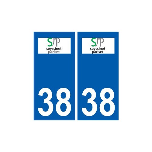 38 Seyssinet-Pariset logo ville autocollant plaque stickers