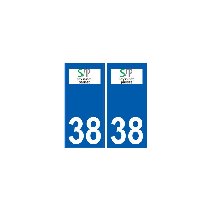38 Seyssinet-Pariset logo ville autocollant plaque stickers
