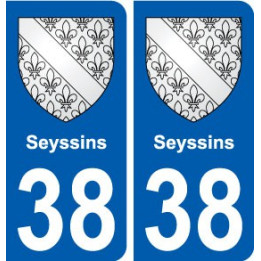 38 Seyssins blason ville autocollant plaque stickers