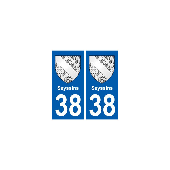 38 Seyssins blason ville autocollant plaque stickers
