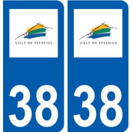 38 Seyssins logo ville autocollant plaque stickers