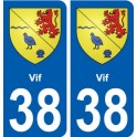 38 Vif blason ville autocollant plaque stickers