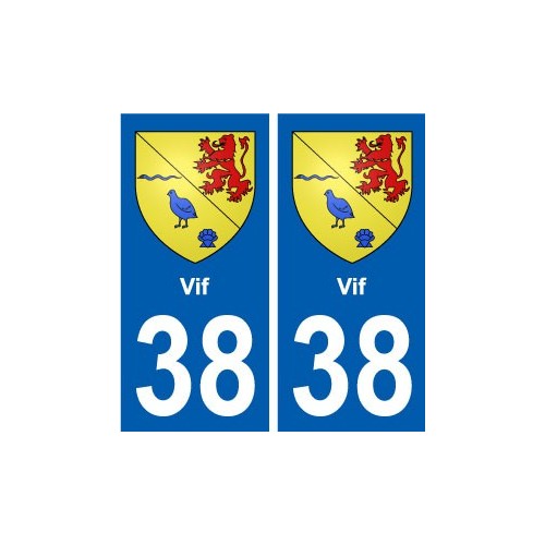 38 Vif blason ville autocollant plaque stickers