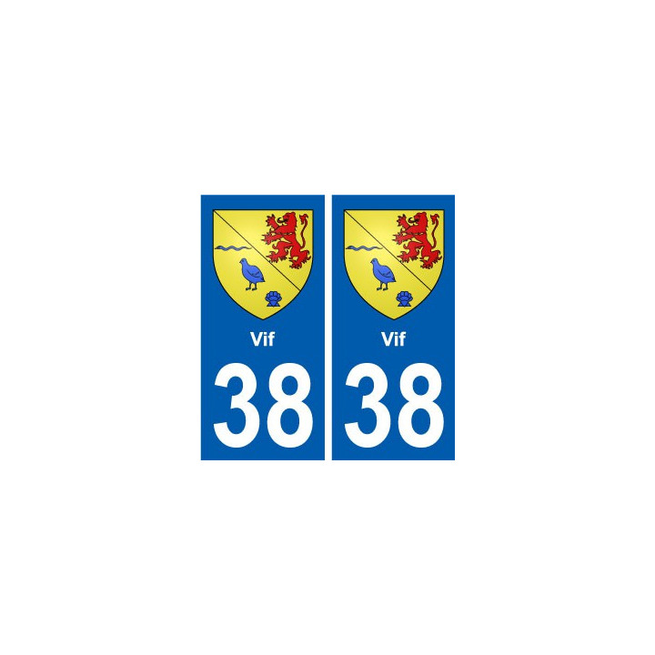 38 Vif blason ville autocollant plaque stickers