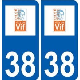 38 Vif logo ville autocollant plaque stickers