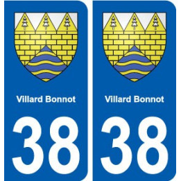38 Villard-Bonnot blason ville autocollant plaque stickers