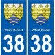 38 Villard-Bonnot blason ville autocollant plaque stickers