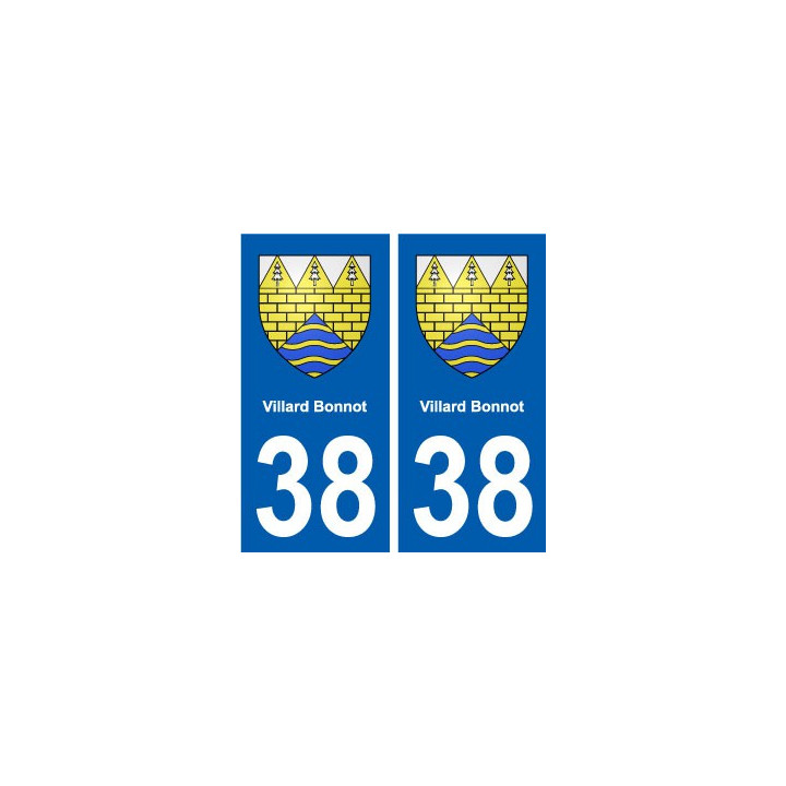 38 Villard-Bonnot blason ville autocollant plaque stickers