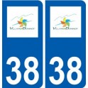 38 Villard-Bonnot logo ville autocollant plaque stickers