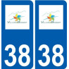 38 Villard-Bonnot logo ville autocollant plaque stickers