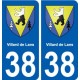 38 Villard-de-Lans blason ville autocollant plaque stickers