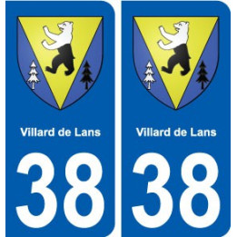 38 Villard-de-Lans blason ville autocollant plaque stickers