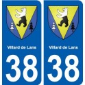38 Villard-de-Lans blason ville autocollant plaque stickers