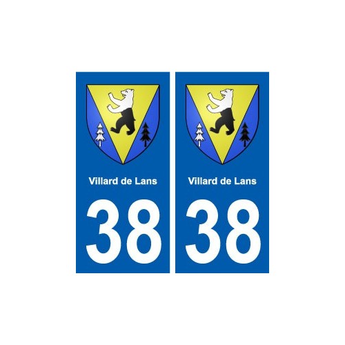 38 Villard-de-Lans blason ville autocollant plaque stickers