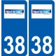 38 Villard-de-Lans logo ville autocollant plaque stickers