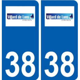 38 Villard-de-Lans logo ville autocollant plaque stickers