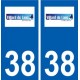 38 Villard-de-Lans logo ville autocollant plaque stickers