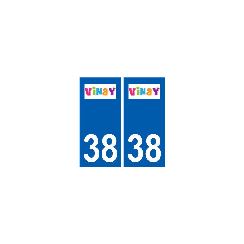 38 Vinay logo ville autocollant plaque stickers