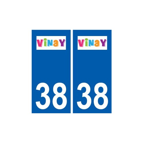 38 Vinay logo ville autocollant plaque stickers