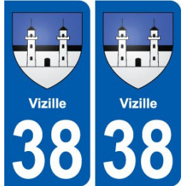 38 Vizille blason ville autocollant plaque stickers