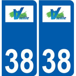 38 Vizille logo ville autocollant plaque stickers