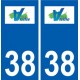 38 Vizille logo ville autocollant plaque stickers
