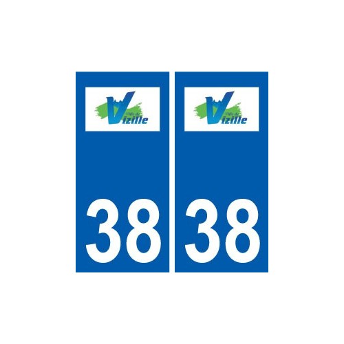 38 Vizille logo ville autocollant plaque stickers