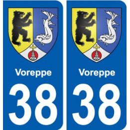 38 Voreppe blason ville autocollant plaque stickers