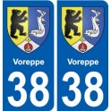 38 Voreppe blason ville autocollant plaque stickers