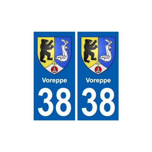 38 Voreppe blason ville autocollant plaque stickers