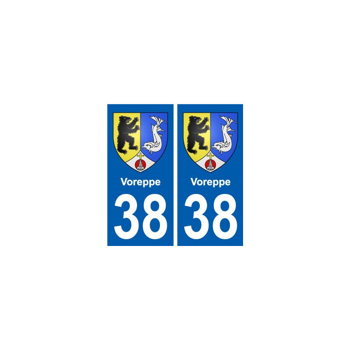 38 Voreppe blason ville autocollant plaque stickers