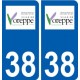 38 Voreppe logo ville autocollant plaque stickers