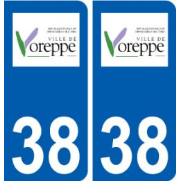 38 Voreppe logo ville autocollant plaque stickers
