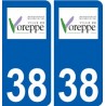 38 Voreppe logo ville autocollant plaque stickers