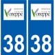 38 Voreppe logo ville autocollant plaque stickers